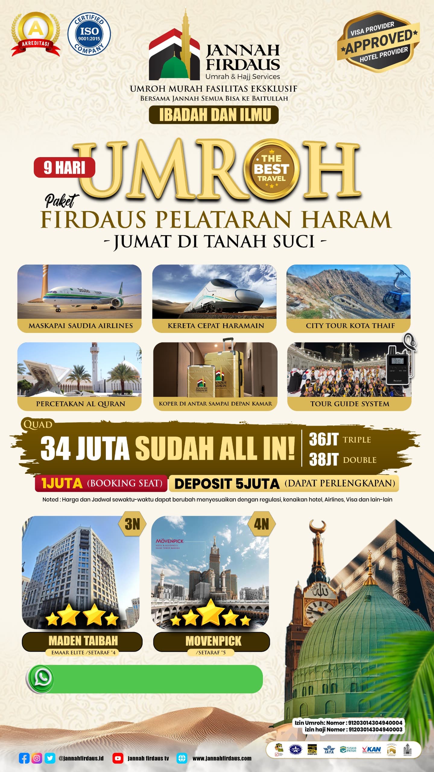 FIRDAUS PELATARAN HARAM JUMAT DI TANAH SUCI